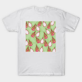 Dragon Fruit with Tropical Leaves T-Shirt